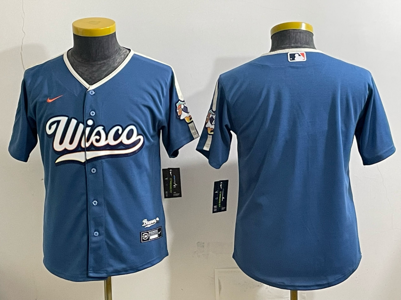 Youth 2026 Milwaukee Brewers blank blue Game Nike MLB Jersey 0520098